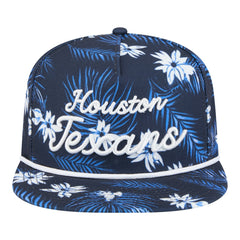 Houston Texans New Era Palm Print A-Frame 9FIFTY Snapback Hat Navy - NFL