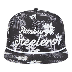 Pittsburgh Steelers New Era Palm Print A-Frame 9FIFTY Snapback Hat Black - NFL