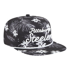 Pittsburgh Steelers New Era Palm Print A-Frame 9FIFTY Snapback Hat Black - NFL