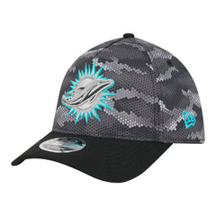 Miami Dolphins New Era Camo A-Frame 39THIRTY Flex Hat Black - NFL