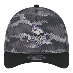 Minnesota Vikings New Era Camo A-Frame 39THIRTY Flex Hat Black - NFL