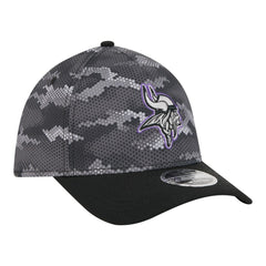 Minnesota Vikings New Era Camo A-Frame 39THIRTY Flex Hat Black - NFL
