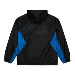 Mitchell & Ness - Minnesota Timberwolves Playmaker Full-Zip Hooded Windbreaker Jacket - Black