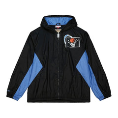 Mitchell & Ness - Cleveland Cavaliers Playmaker Full-Zip Hooded Windbreaker Jacket - Black