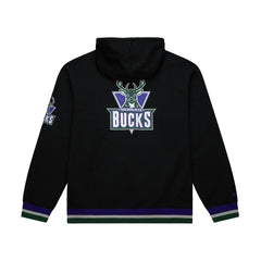 Mitchell & Ness - Milwaukee Bucks Unisex Vintage Heavyweight Hoodie - Black