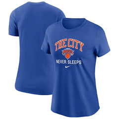Nike - New York Knicks Women's The City Never Sleeps T-Shirt - Blue