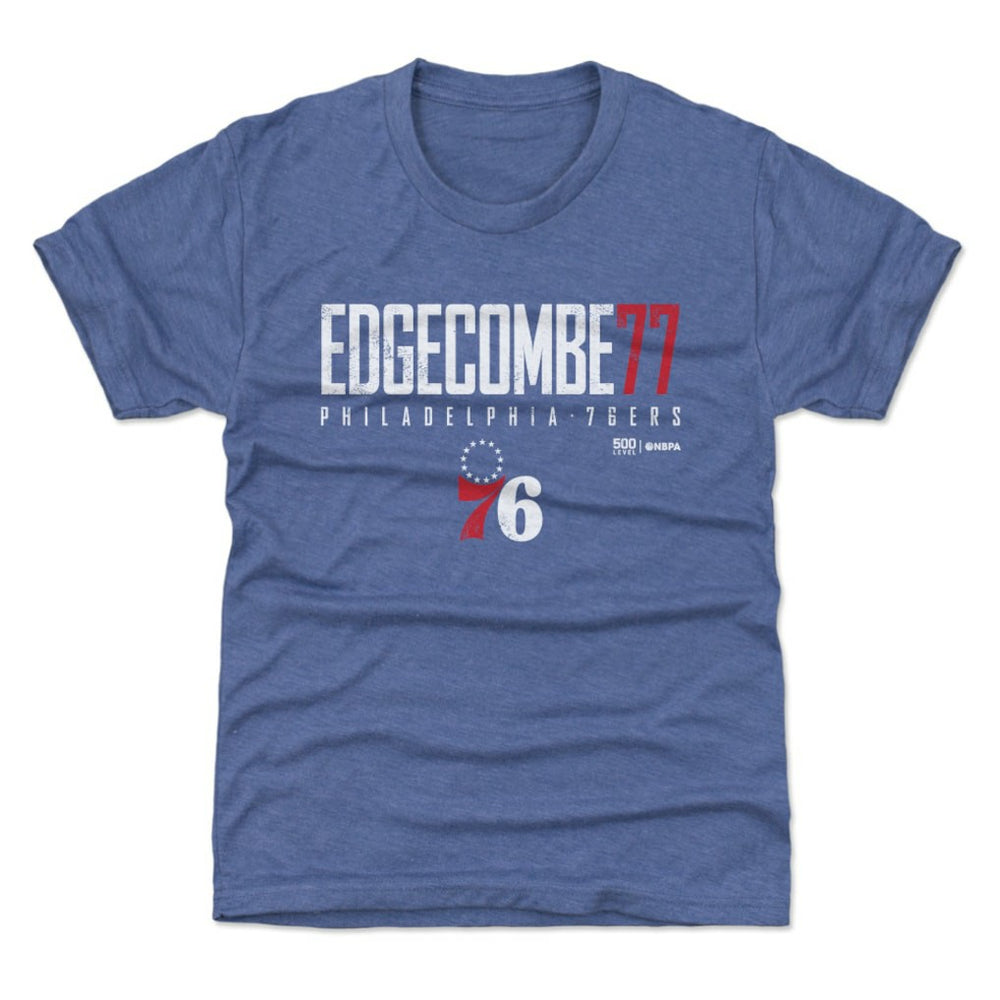 NBA - VJ Edgecombe Philadelphia 76ers 500 Level Youth Elite Name & Number T-Shirt - Royal