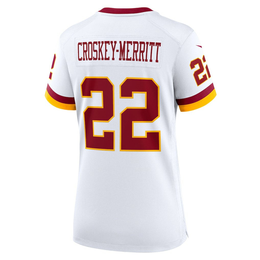 Jacory Croskey-Merritt Washington Commanders Women's Game Super Bowl Era Jersey - White | NFL Jerseys