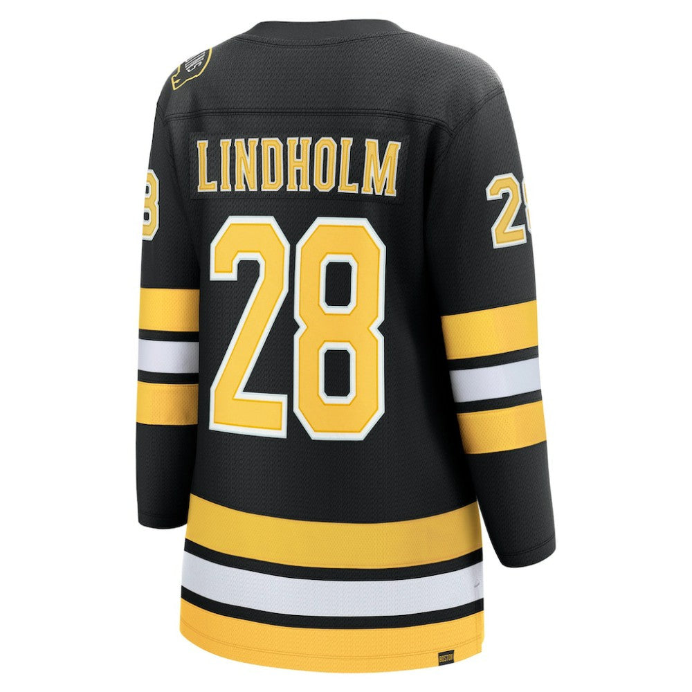 Elias Lindholm Boston Bruins Fanatics Women's Home Breakaway Player Jersey - Black | NHL Jerseys