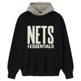 NBA - Brooklyn Nets Fear of God x NBA Macao Sport Fit Hoodie - Black/Heather Gray