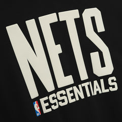 NBA - Brooklyn Nets Fear of God x NBA Macao Sport Fit Hoodie - Black/Heather Gray