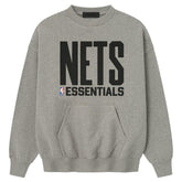 NBA - Brooklyn Nets Fear of God x NBA Sport Fit T-Shirt - Heather Gray