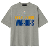 NBA - Golden State Warriors Fear of God x NBA Unisex 90s T-Shirt - Heather Gray