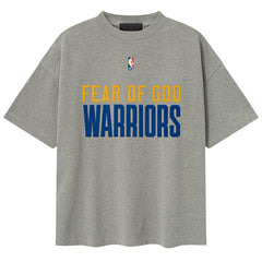 NBA - Golden State Warriors Fear of God x NBA Unisex 90s T-Shirt - Heather Gray