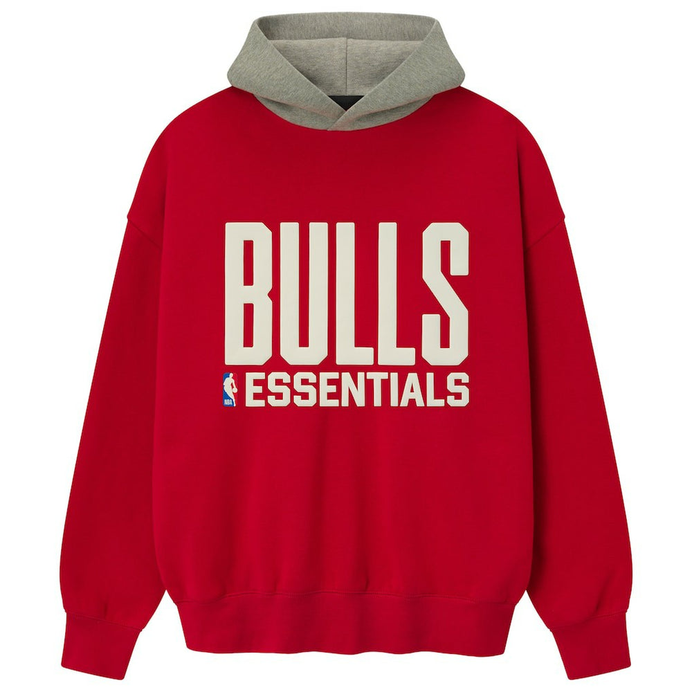 NBA - Chicago Bulls Fear of God x NBA Unisex Sport Hoodie - Red/Heather Gray