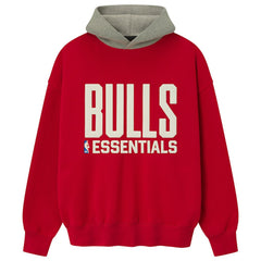 NBA - Chicago Bulls Fear of God x NBA Unisex Sport Hoodie - Red/Heather Gray
