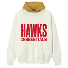 NBA - Atlanta Hawks Fear of God x NBA Unisex Sport Hoodie - Cream/Yellow