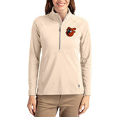 Baltimore Orioles Cutter & Buck Women's Cooperstown Collection Adapt Eco Knit Stretch Half-Zip Pullover for sale
