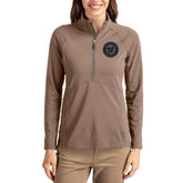 Washington Nationals Cutter & Buck Women's Adapt Eco Knit Stretch Half-Zip Pullover Sale