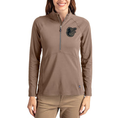 Baltimore Orioles Cutter & Buck Women's Adapt Eco Knit Stretch Half-Zip Pullover Lifestyle