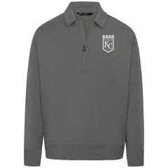 Kansas City Royals Levelwear Women's Canmore Chenille Logo Quarter-Zip Top On Sale