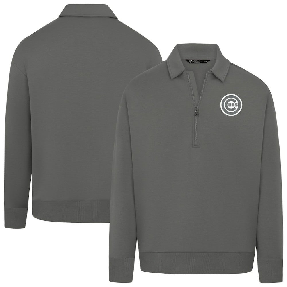 Chicago Cubs Levelwear Women's Canmore Chenille Logo Quarter-Zip Top On Sale