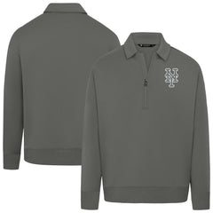 New York Mets Levelwear Women's Canmore Chenille Logo Quarter-Zip Top discount