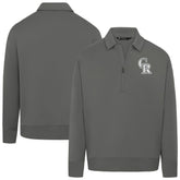 Colorado Rockies Levelwear Women's Canmore Chenille Logo Quarter-Zip Top Clearance