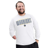 NBA - Golden State Warriors G-III Sports by Carl Banks Adaptive Printed Mesh Effect Long Sleeve T-Shirt - White