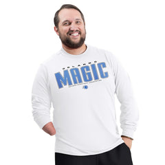 NBA - Orlando Magic G-III Sports by Carl Banks Adaptive Printed Mesh Effect Long Sleeve T-Shirt - White