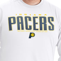 NBA - Indiana Pacers G-III Sports by Carl Banks Adaptive Printed Mesh Effect Long Sleeve T-Shirt - White