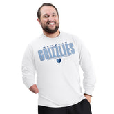 NBA - Memphis Grizzlies G-III Sports by Carl Banks Adaptive Printed Mesh Effect Long Sleeve T-Shirt - White