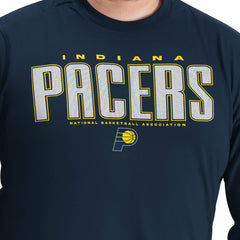 NBA - Indiana Pacers G-III Sports by Carl Banks Adaptive Printed Mesh Effect Long Sleeve T-Shirt - Navy