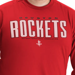 NBA - Houston Rockets G-III Sports by Carl Banks Adaptive Printed Mesh Effect Long Sleeve T-Shirt - Red
