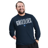 NBA - Memphis Grizzlies G-III Sports by Carl Banks Adaptive Printed Mesh Effect Long Sleeve T-Shirt - Navy
