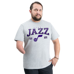 NBA - Utah Jazz G-III Sports by Carl Banks Adaptive Classic Team Spirit Short Sleeve T-Shirt - Gray