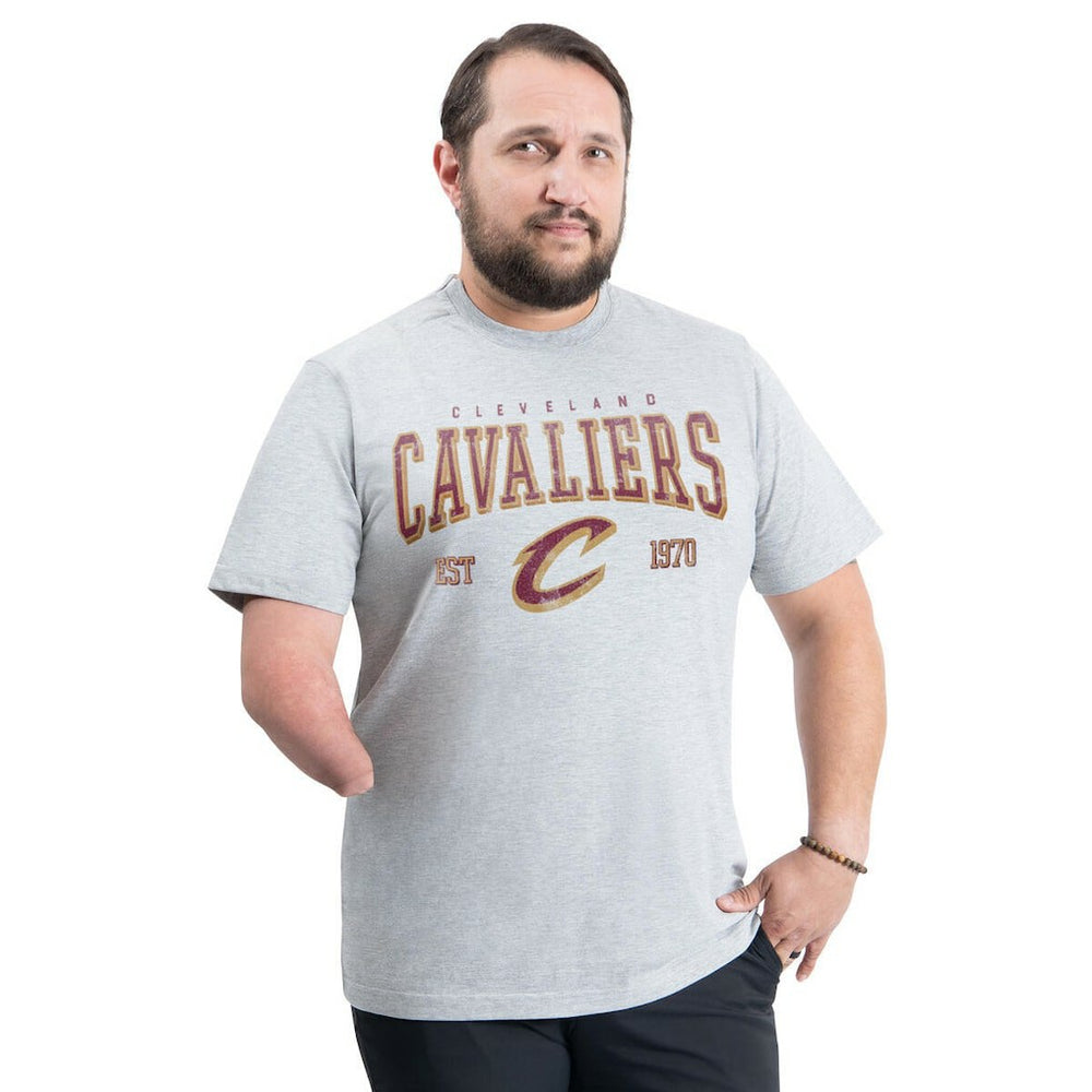NBA - Cleveland Cavaliers G-III Sports by Carl Banks Adaptive Classic Team Spirit Short Sleeve T-Shirt - Gray