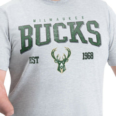 NBA - Milwaukee Bucks G-III Sports by Carl Banks Adaptive Classic Team Spirit Short Sleeve T-Shirt - Gray