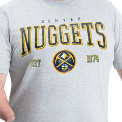 NBA - Denver Nuggets G-III Sports by Carl Banks Adaptive Classic Team Spirit Short Sleeve T-Shirt - Gray