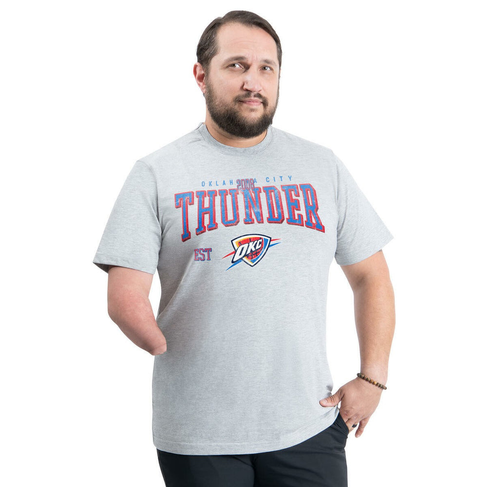 NBA - Oklahoma City Thunder G-III Sports by Carl Banks Adaptive Classic Team Spirit Short Sleeve T-Shirt - Gray