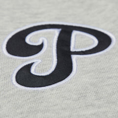 Philadelphia Phillies Mitchell & Ness Women's Cooperstown Collection V-Neck Cropped Toggle Sweatshirt for sale