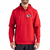 Kansas City Chiefs Cutter & Buck Roam Eco Half-Zip Recycled Pullover Hoodie Red - NFL