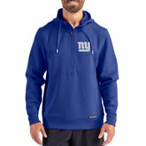New York Giants Cutter & Buck Roam Eco Half-Zip Recycled Pullover Hoodie Royal - NFL