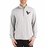 Houston Texans Cutter & Buck Coastline Epic Comfort Recycled Quarter-Zip Pullover Gray - NFL
