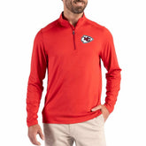 Kansas City Chiefs Cutter & Buck Coastline Epic Comfort Recycled Quarter-Zip Pullover Red - NFL