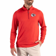 Kansas City Chiefs Cutter & Buck Coastline Epic Comfort Recycled Quarter-Zip Pullover Red - NFL