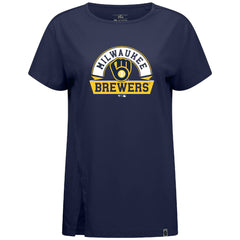 Milwaukee Brewers Levelwear Women's Influx Banner Arch T-Shirt discount
