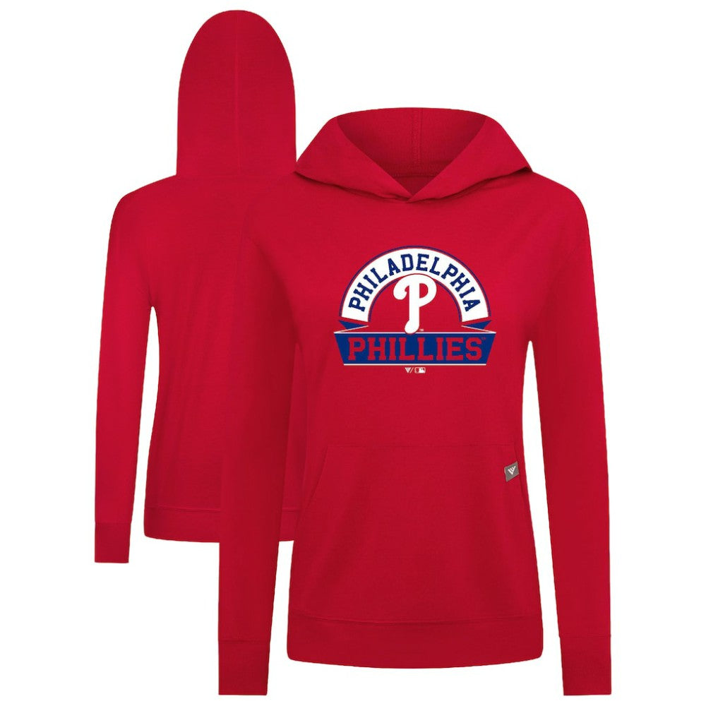 Philadelphia Phillies Levelwear Women's Relay Banner Arch Long Sleeve T-Shirt Hoodie On Sale