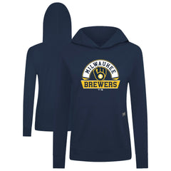 Milwaukee Brewers Levelwear Women's Relay Banner Arch Long Sleeve T-Shirt Hoodie On Sale