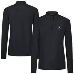 Seattle Mariners Levelwear Women's Upright Insignia 2.0 Quarter-Zip Tri-Blend Top Clearance